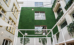 Freund Evergreen Moss Premium, certified fire-resistant, WeWork offices, London