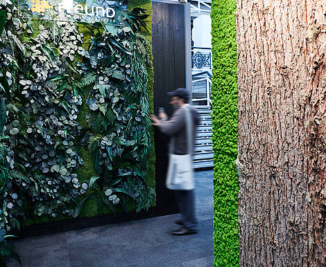 Greenwood Jungle moss wall for own exhibition presence, preserved plant wall, lush plants, jungle aesthetic, London