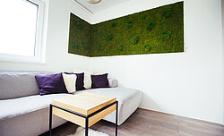 Freund Greenwood Extra, preserved moss wall, in private living room