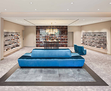 Leather flooring by Freund GmbH, Schuhhaus Prange Düsseldorf