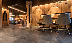 Kirchmayr Planung GmbH showroom, leather floor, leather tiles, leather walls, natural material, Freund GmbH